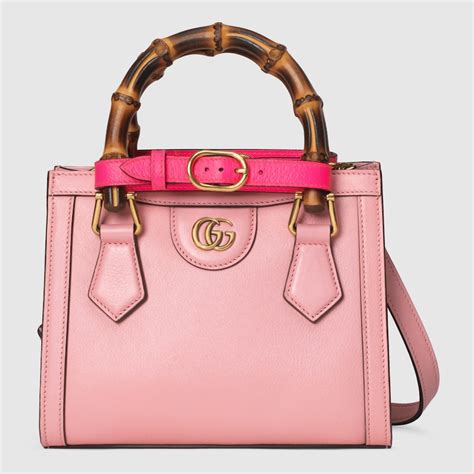 borsa gucci rosa pastello|Mini borsa shopping Gucci Diana in pitone in rosa pastello.